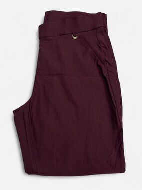 Rafaella Stretch Chino Pants in Deep Burgundy